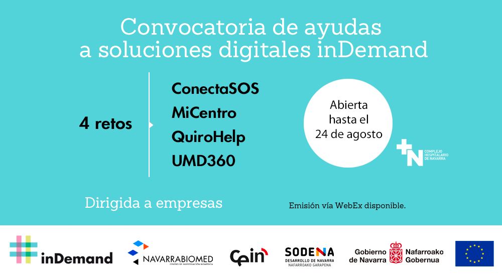 EL GOBIERNO PUBLICA LA CONVOCATORIA DE AYUDAS A EMPRESAS PARA DESARROLLAR SOLUCIONES DIGITALES INNOVADORAS DE CUATRO RETOS IDENTIFICADOS EN EL SISTEMA DE SALUD