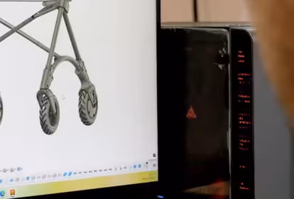 Pantalla con imagen de un andador inteligente